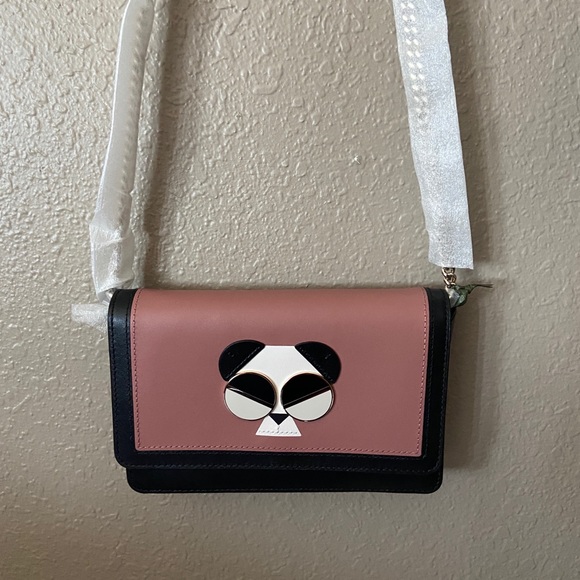 KATE SPADE NEW YORK gentle panda chain crossbody wallet - Picture 2 of 13